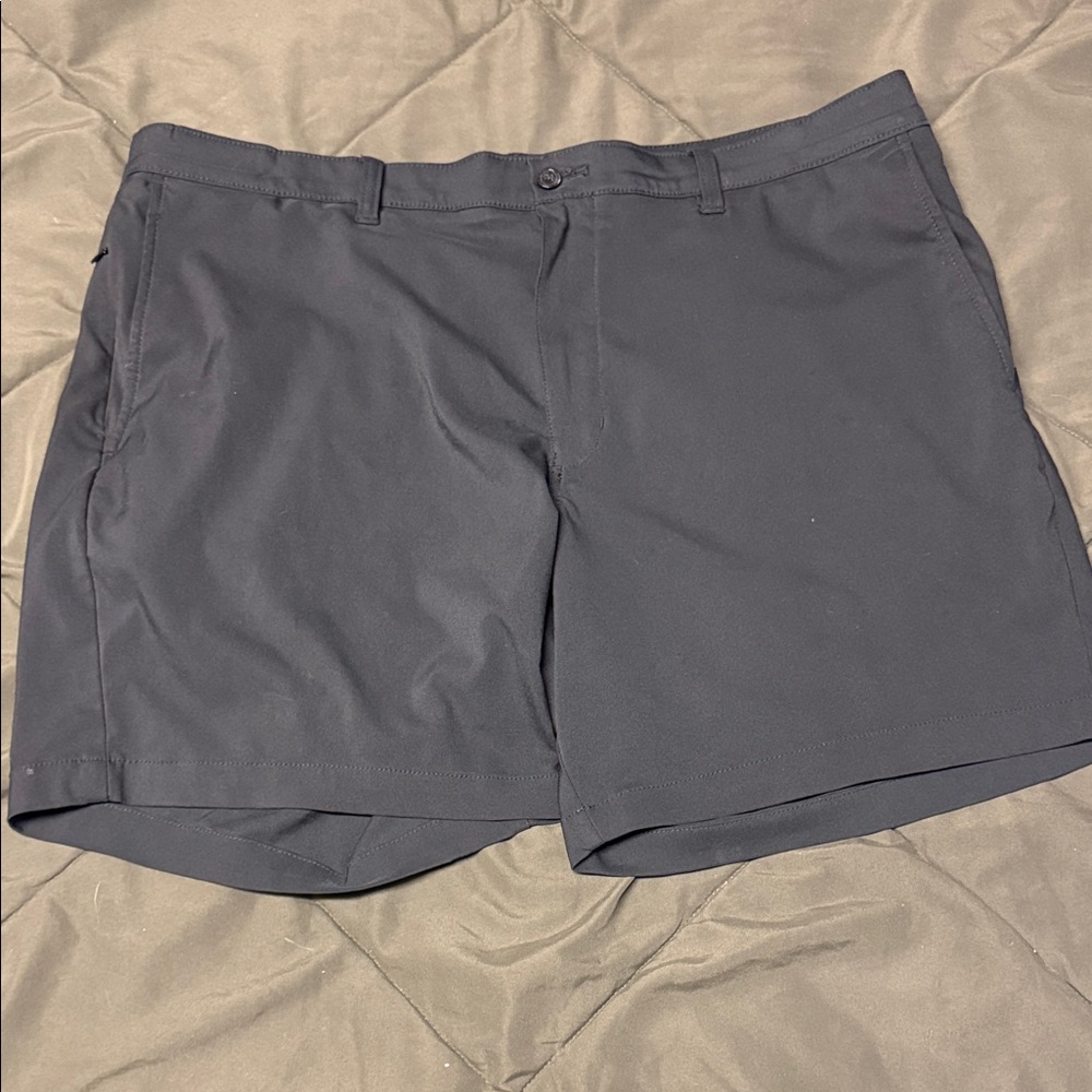 Men's Flat-Front Casual Shorts - Dark Blue